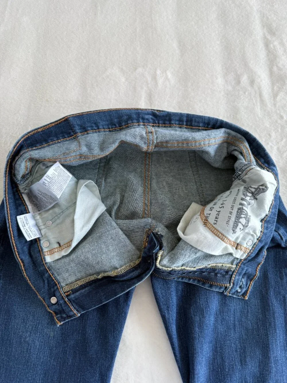 Levi's 514 Straight Fit Jeans Men's W32 L34 Blue Medium Wash Stretch Denim 32x34